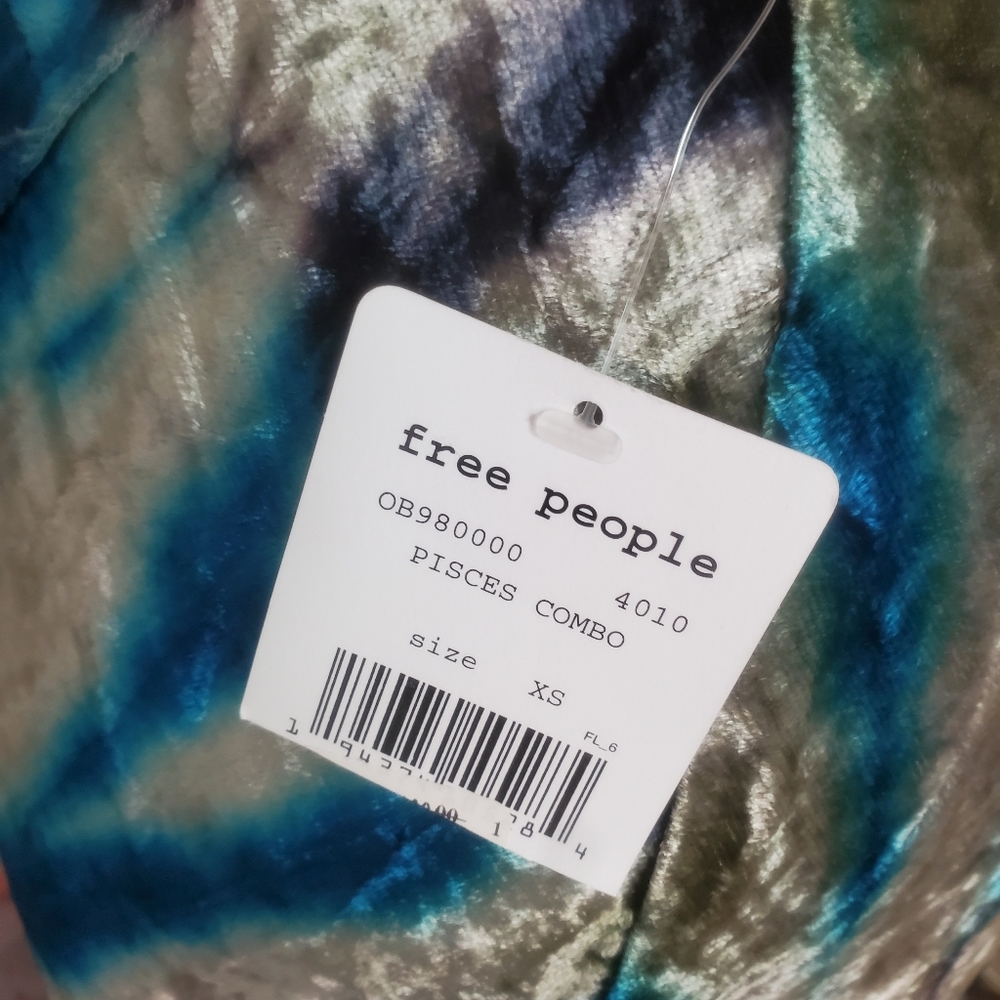 Free People Serious Swagger Velvet Boho Skirt XS/S - Picture 4 of 4